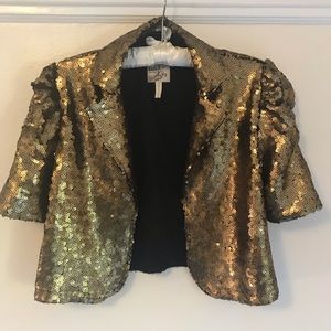 Tulle Gold Sequined Jacket